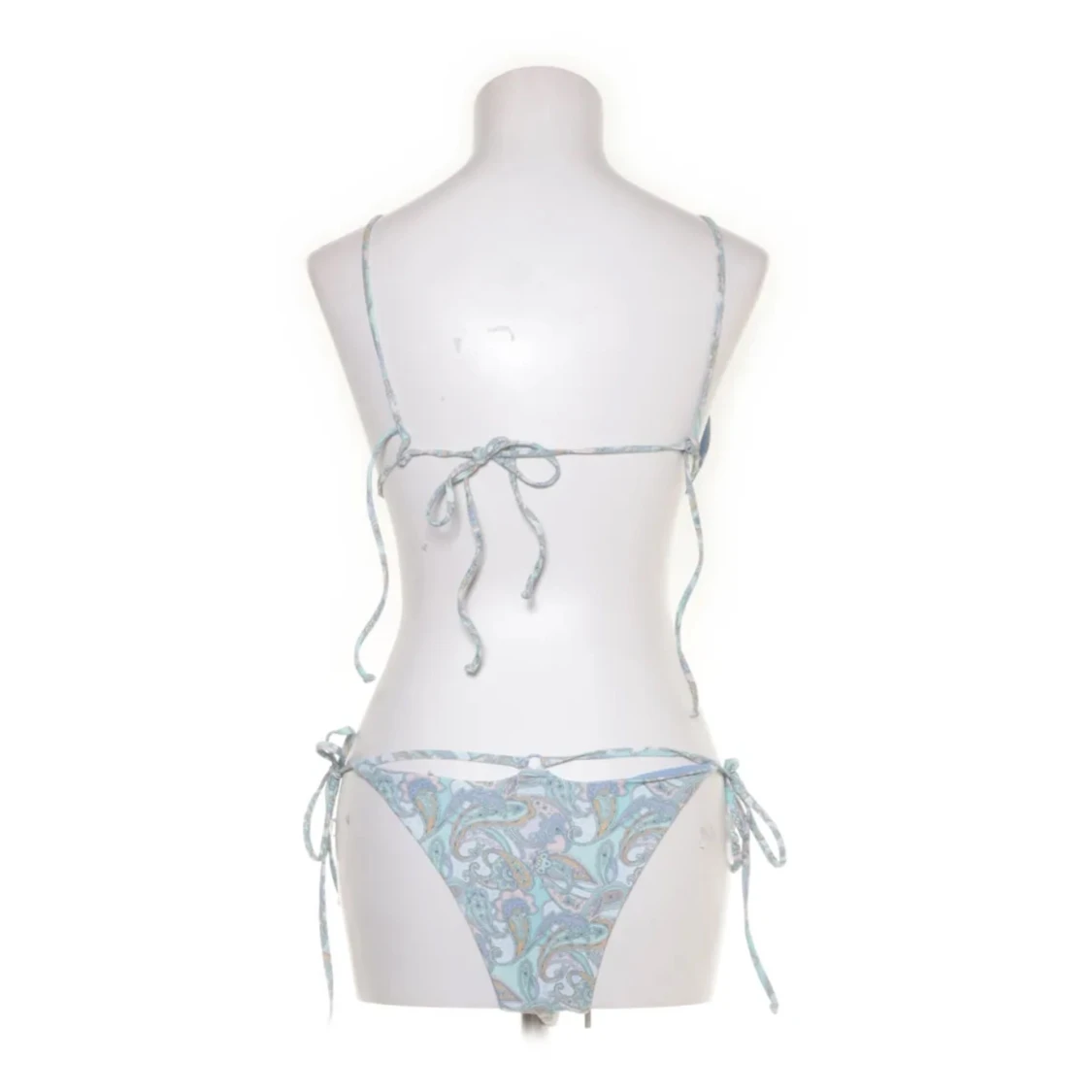 Mönstrad bikini med knytband - 1