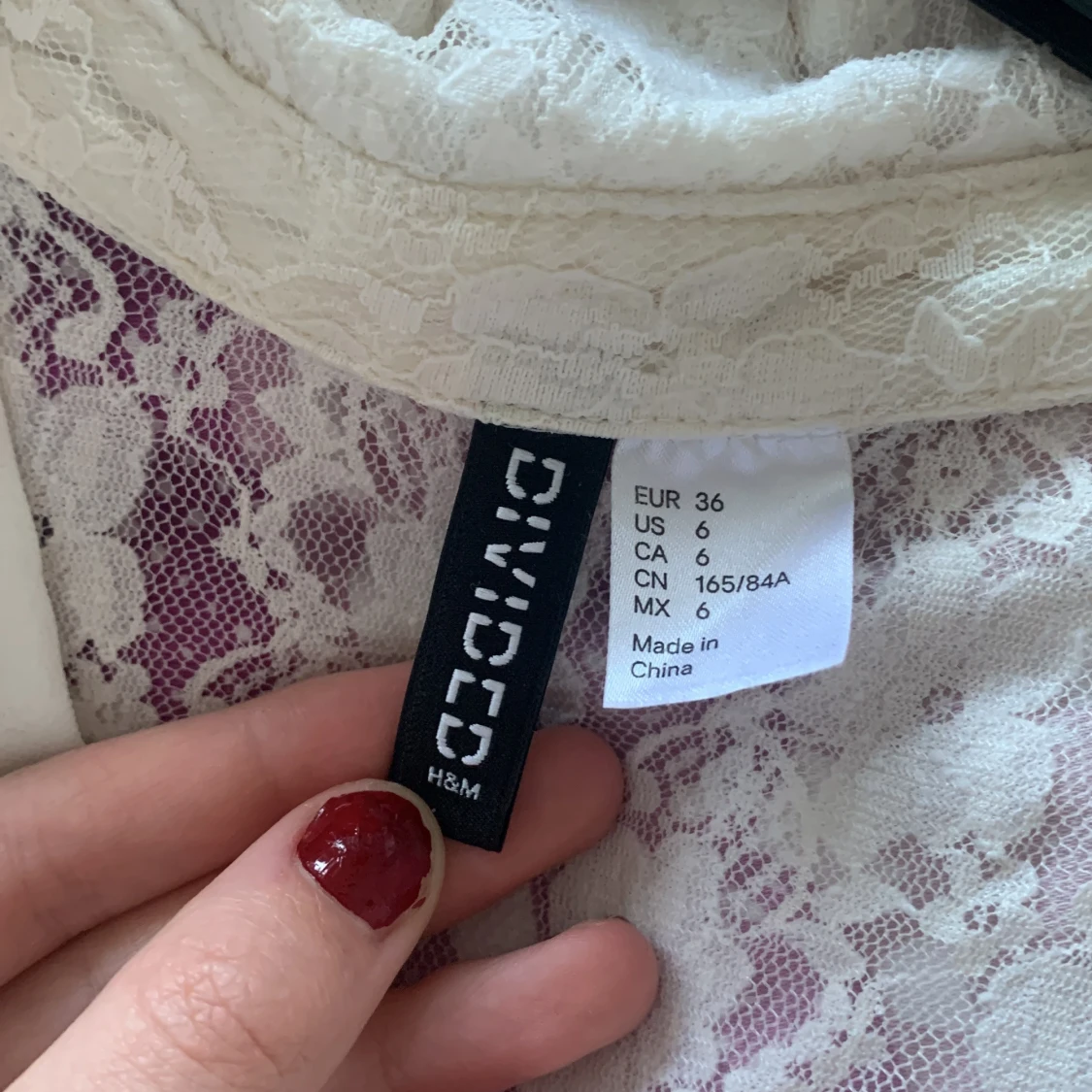 Vit spetsblus från H&M Divided - 2