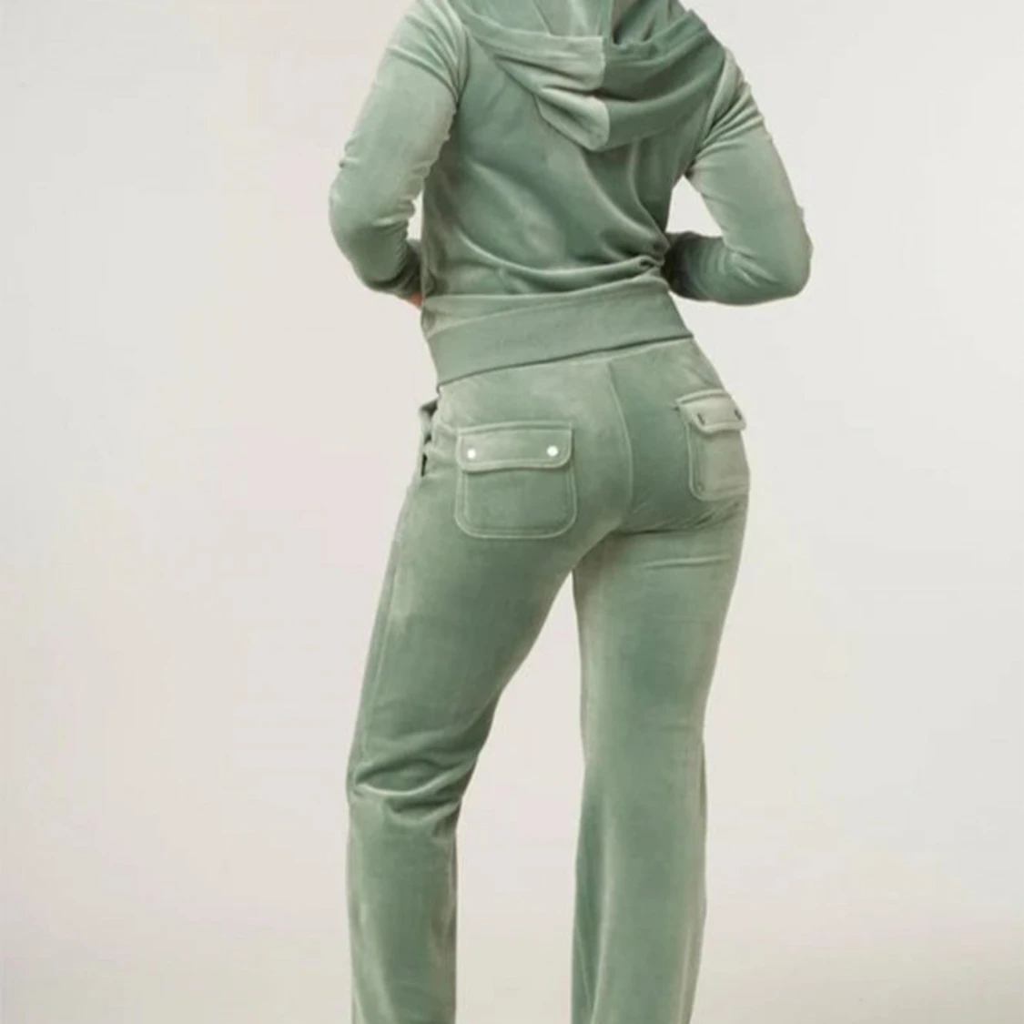 Gröna velour byxor från juicy couture