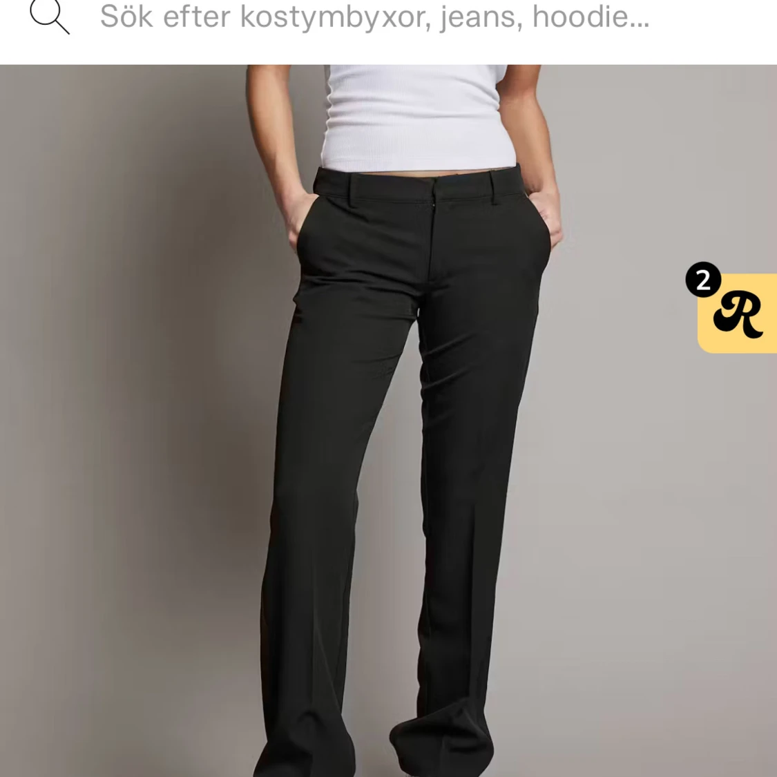 Lågmidjade kostymbyxor Bik Bok  - 1