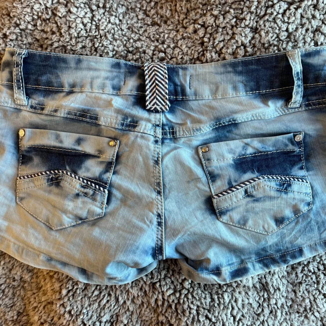 Lågmidjade Blå jeansshorts  - 2