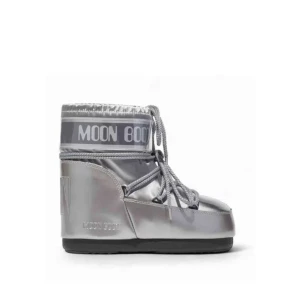 Silverfärgade Moon Boots - Snygga och futuristiska silverfärgade Moon Boots med snörning. 💕