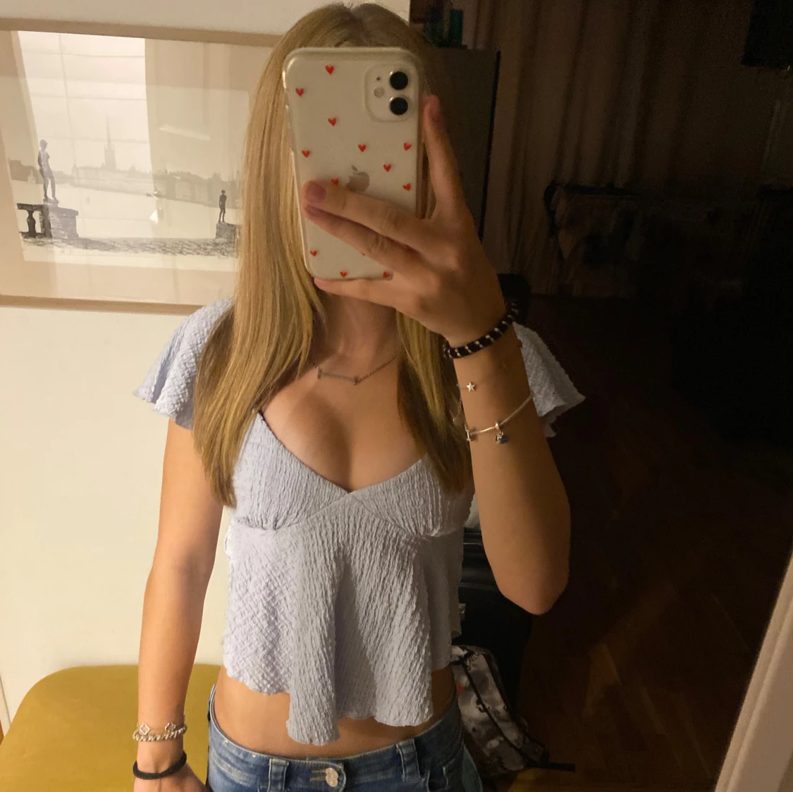 Söt baby blå topp från Gina!💕 - 90