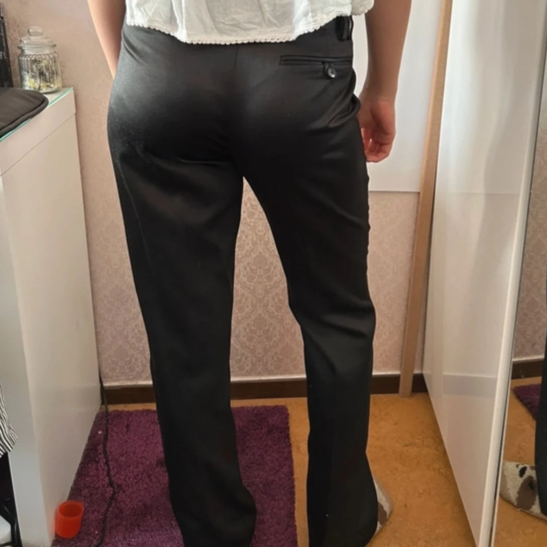 Satin kostymbyxor - 90