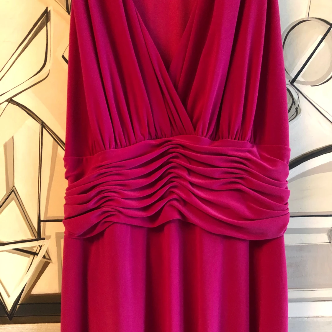 Klänning hallonröd rosa röd Vintage  - 91