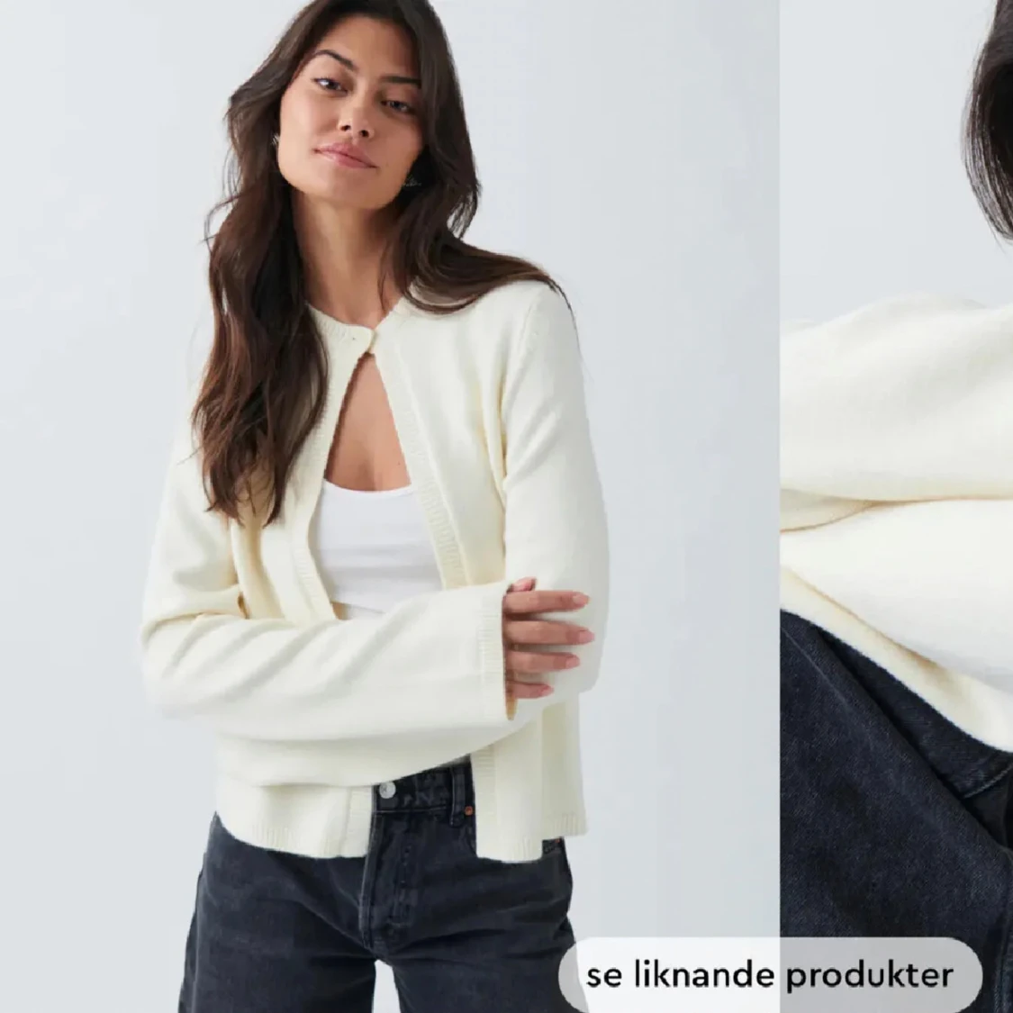 One button knit cardigan