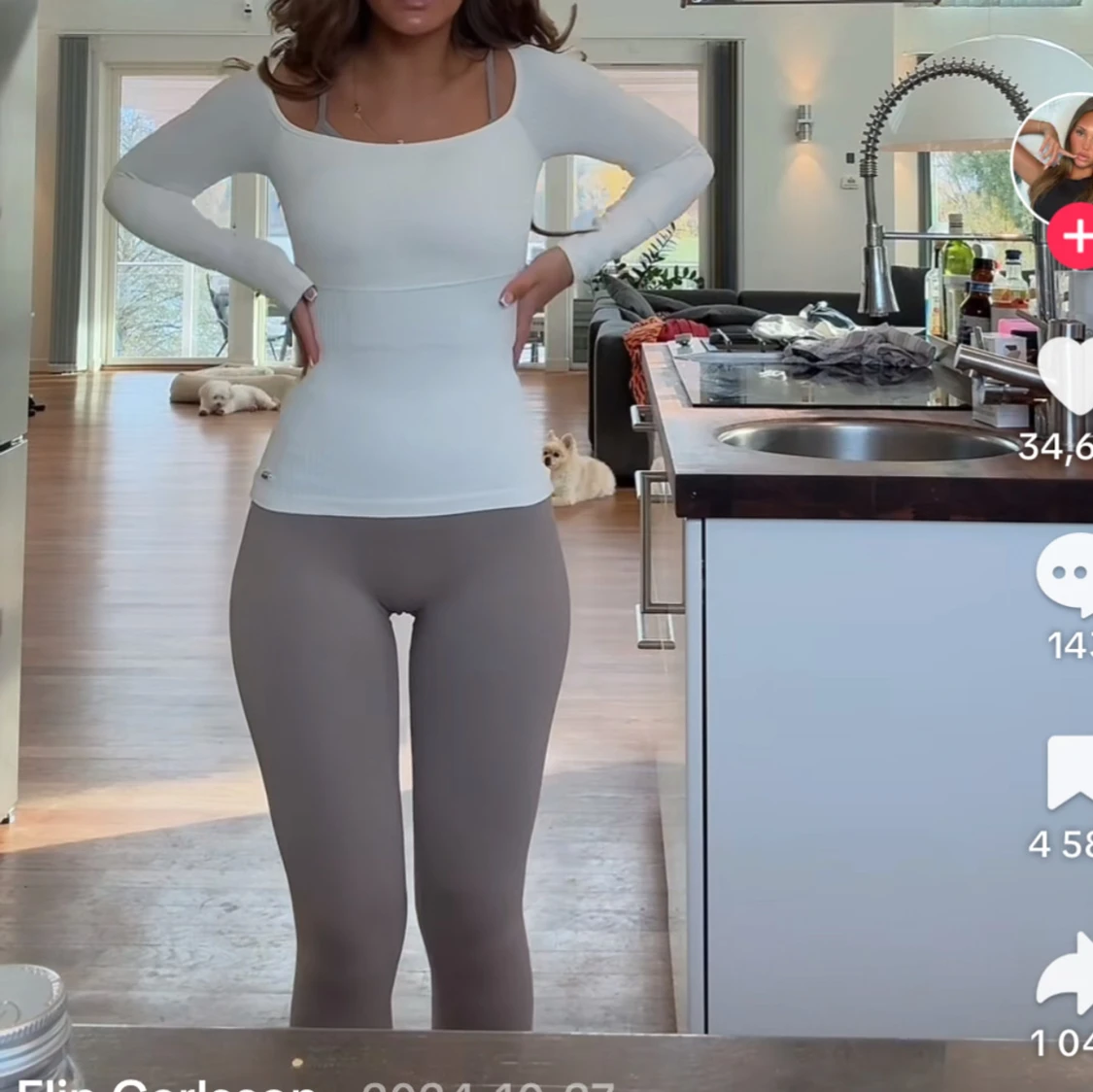 Ribbade träningstights