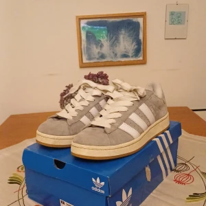 Adidas Campus 00s strl:43 - Tja, säljer mina Adidas Campus 00s, använda väldigt lite då de är gör stora för mig. Det följer me boxen som är lite sliten, extra snören som syns på bilden. Hör gärna av dig vid funderingar.