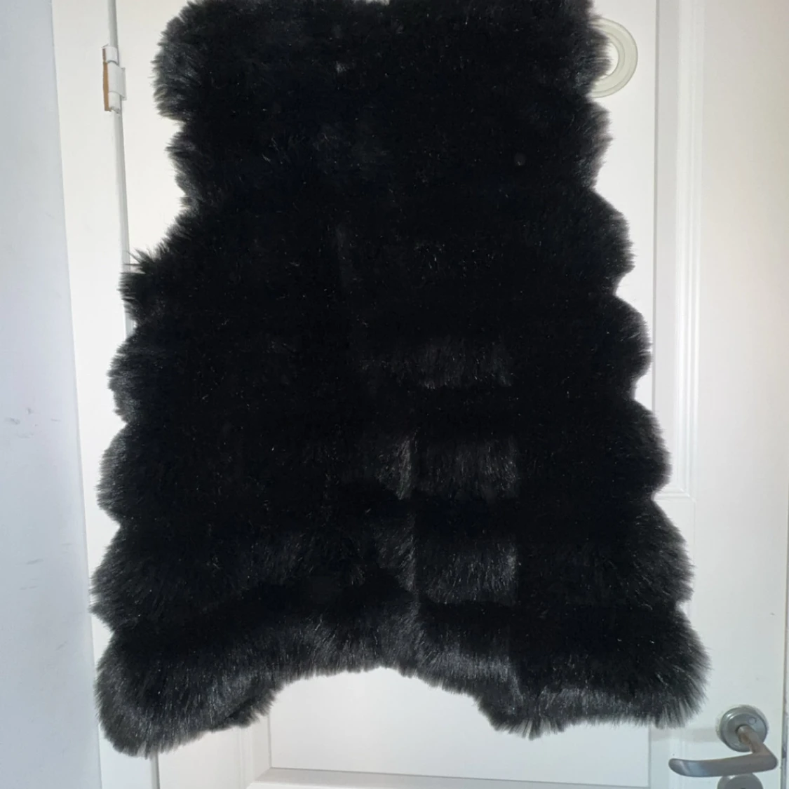 Svart pälsväst