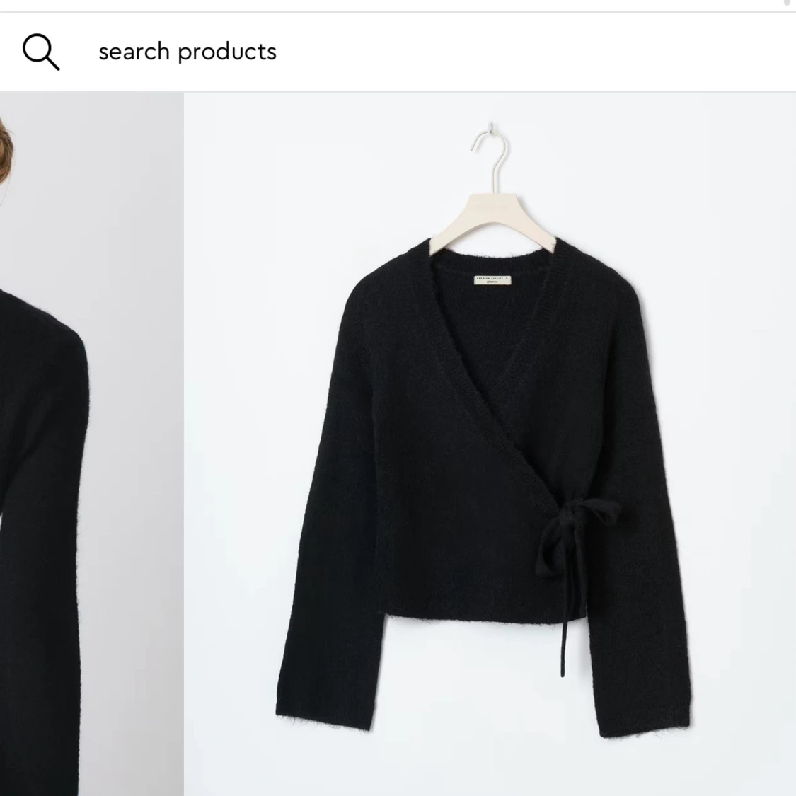 Svart omlottkofta från Gina Tricot - 1