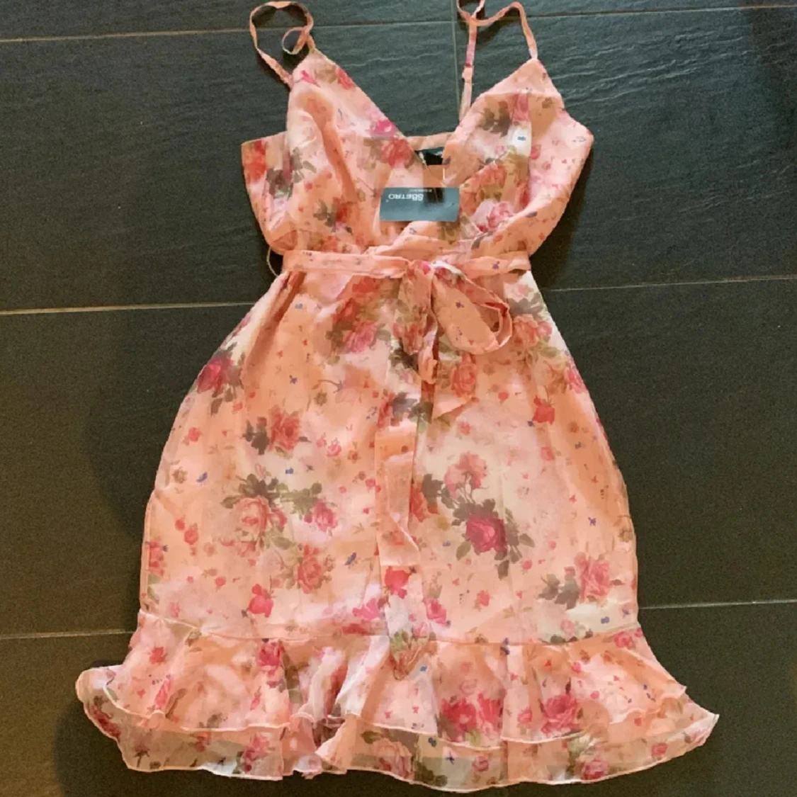 Mesh blommig klänning 