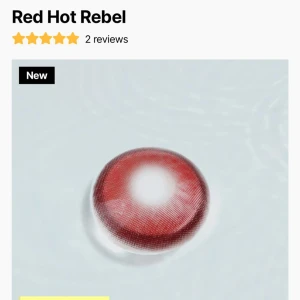 Röda kontakt linser - Två par linser från honeycolour ett par röda dem håller i en månad efter man har öppnat kommer med en liten låda ( hot red rebel). Ord pris 16$ och frakt ( har ett par blåa i en annan annons) 
