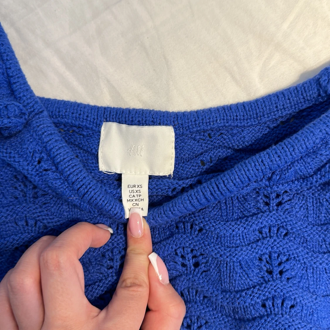 Blå sött crop top - 91