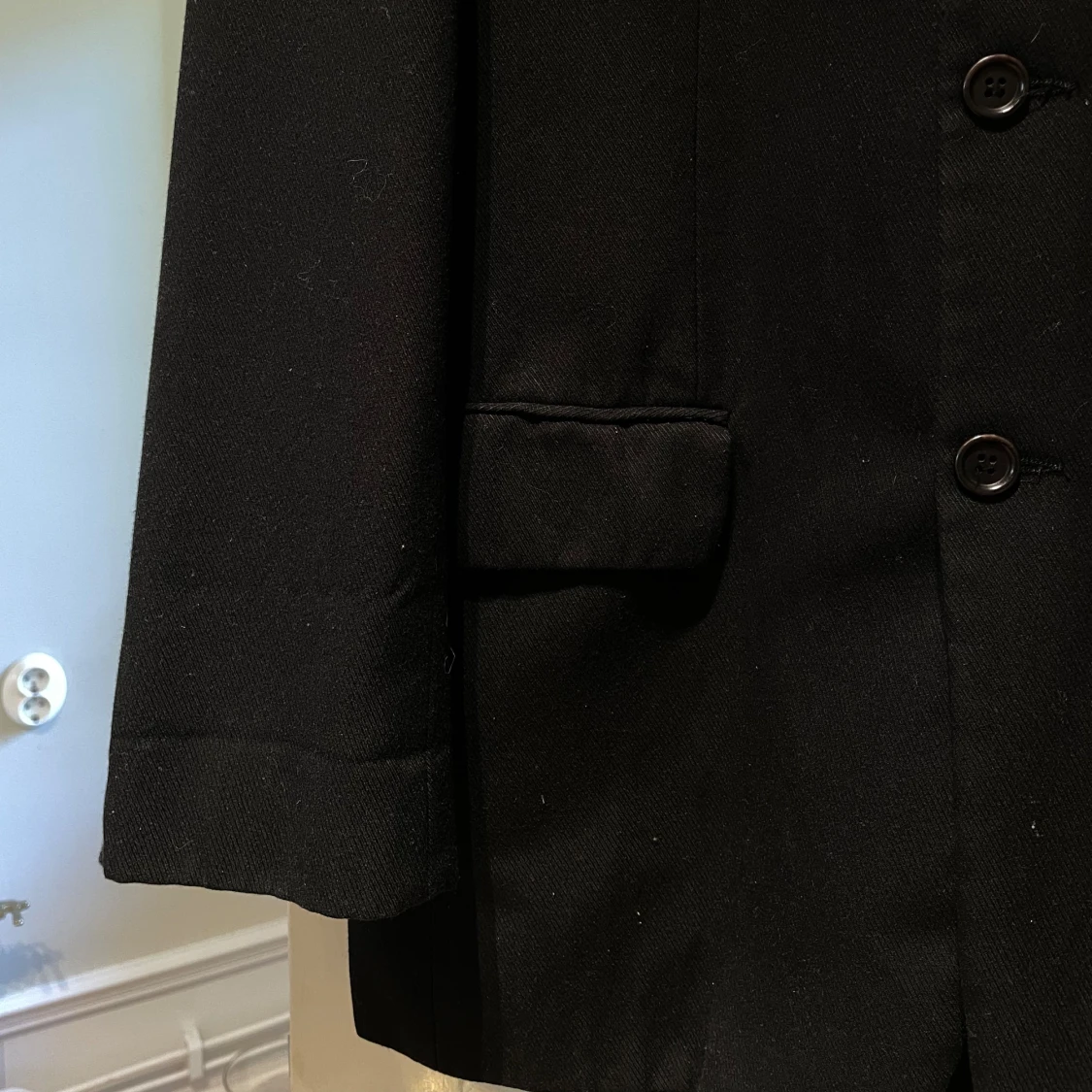 Svart kavaj i twill - 3