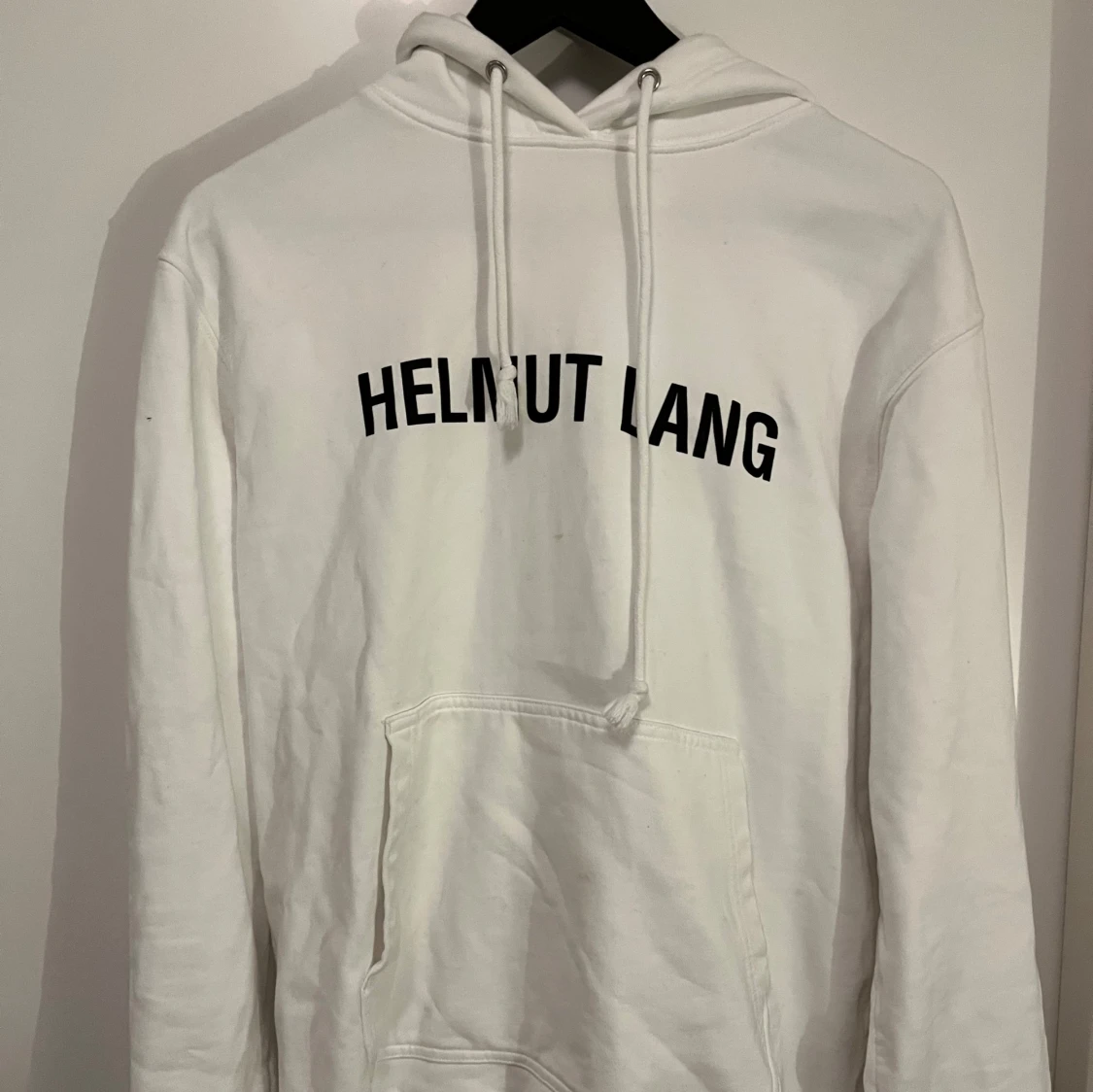 Vit hoodie från Helmut Lang