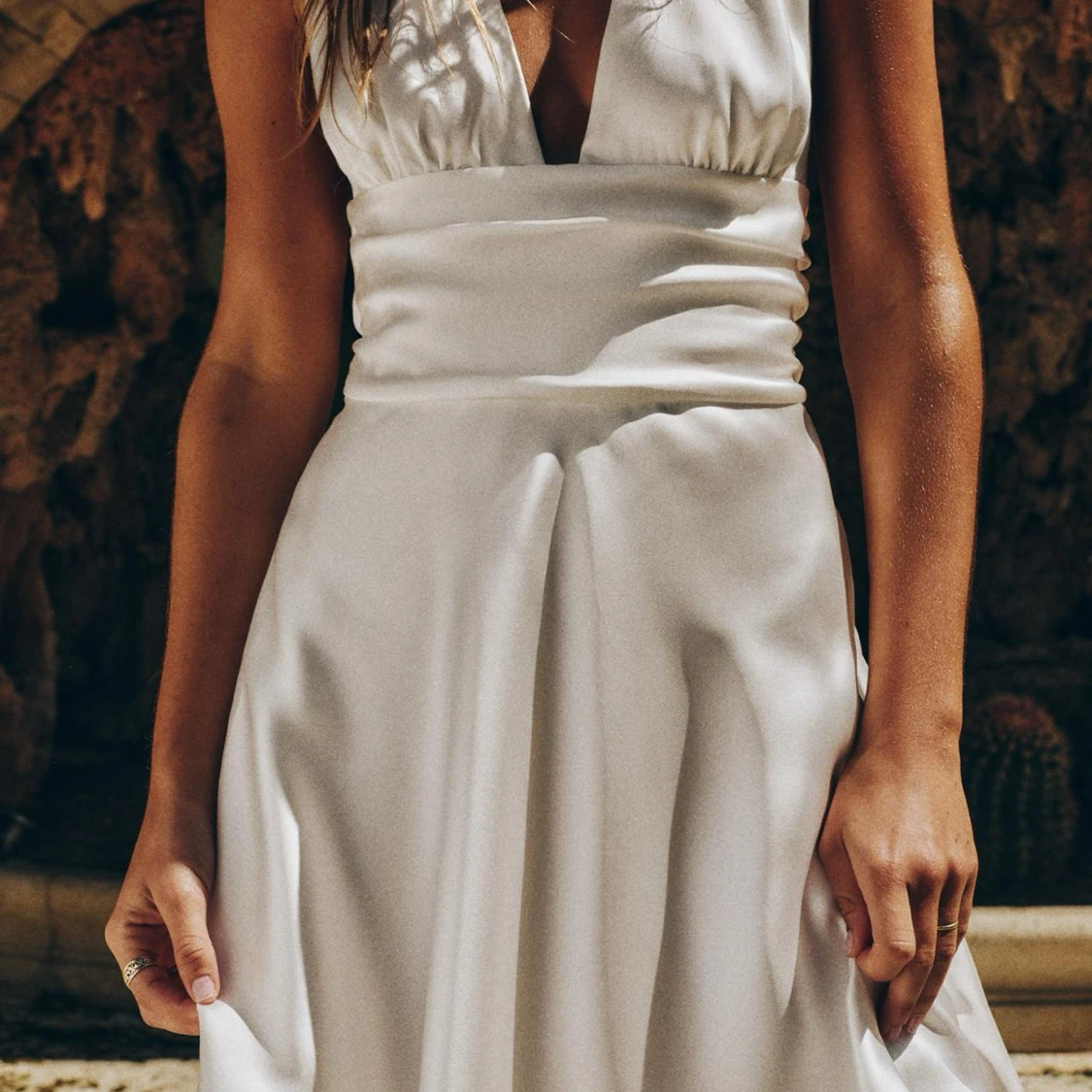 Vit studentklänning