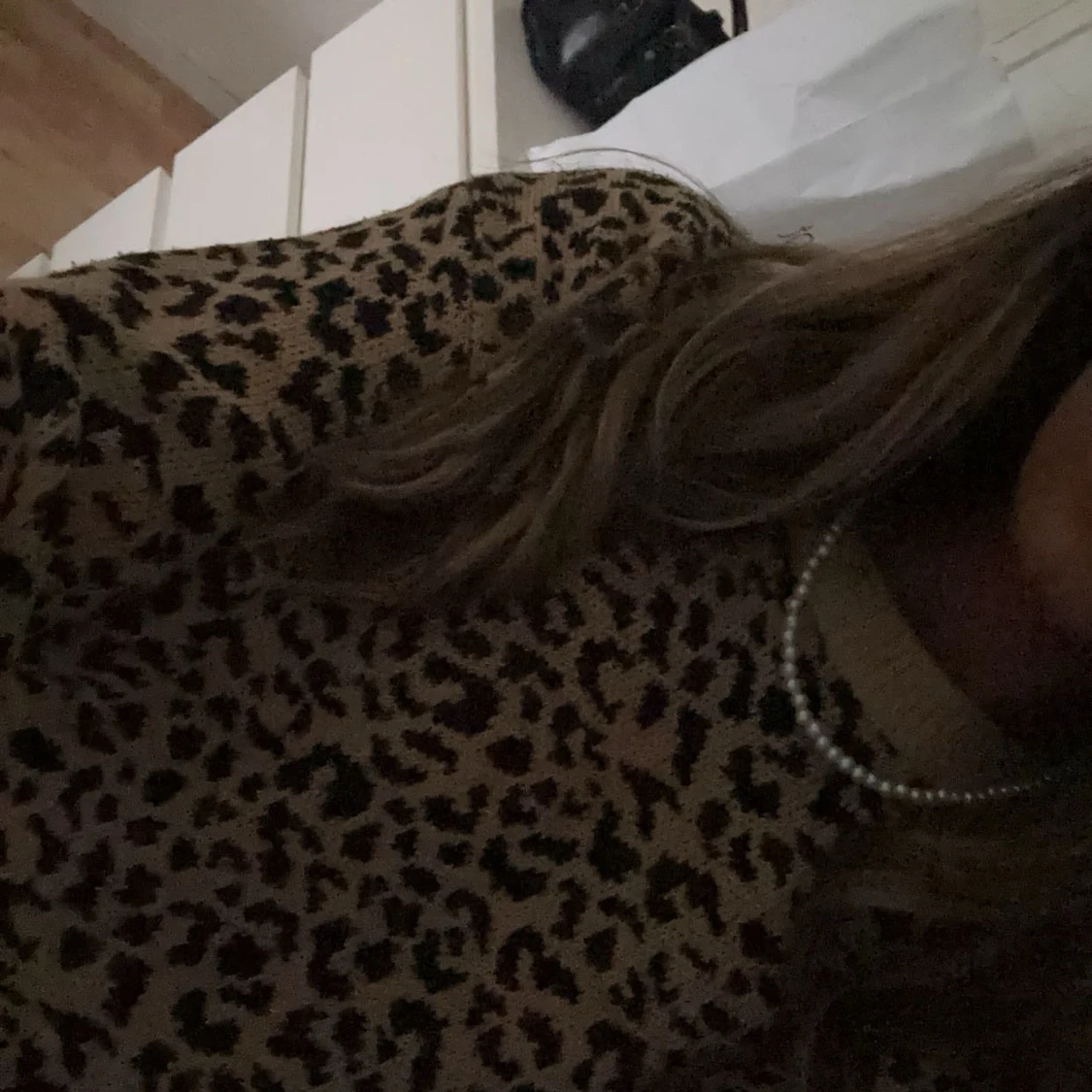 Leopard finstickad tröja - 91