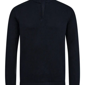 Half zip Bruun & Stengade - Snygg mörk blå merino wool half zip. Skick 10/10 storlek M passar även S