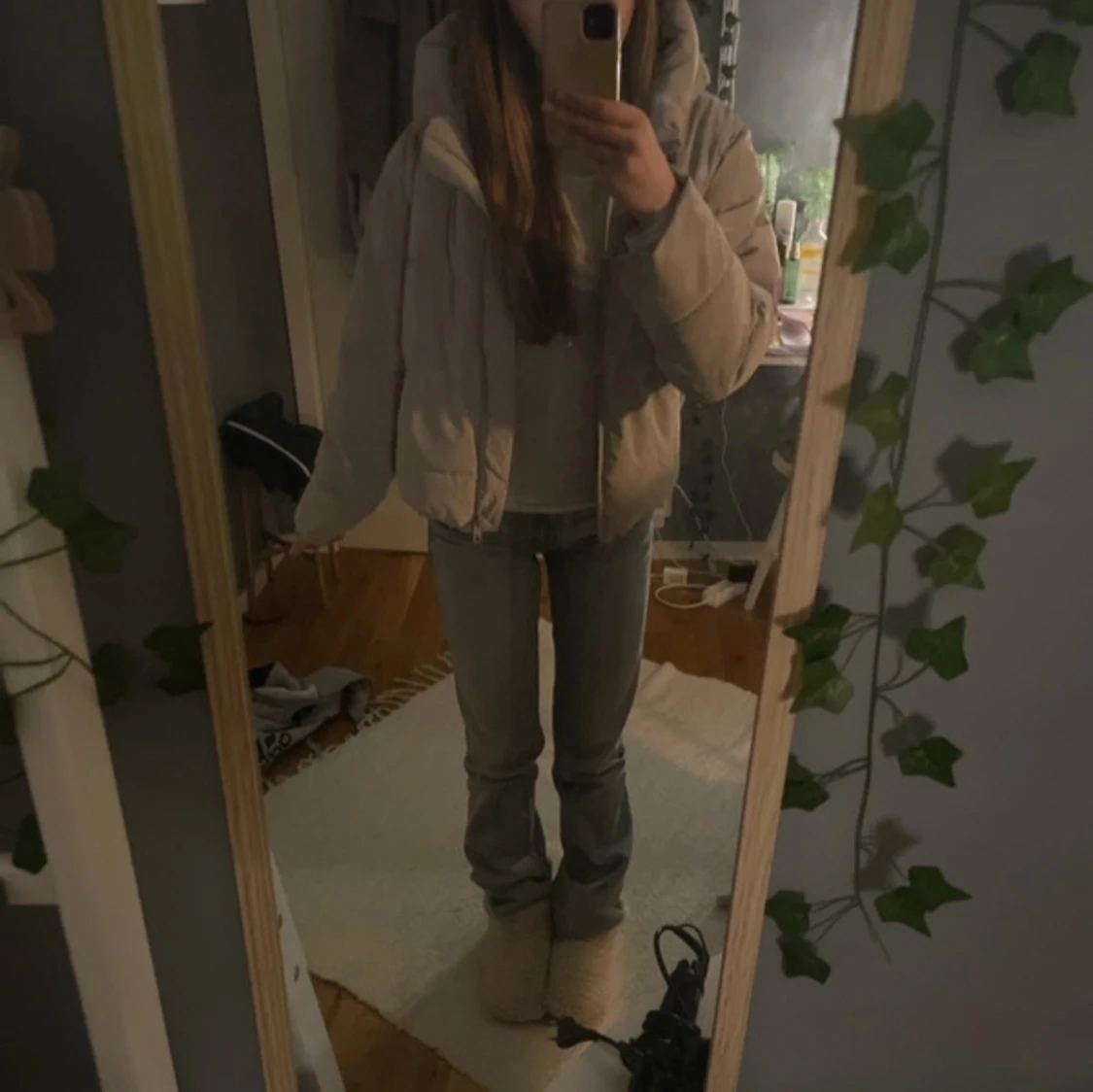 Grå pufferjacka - 91