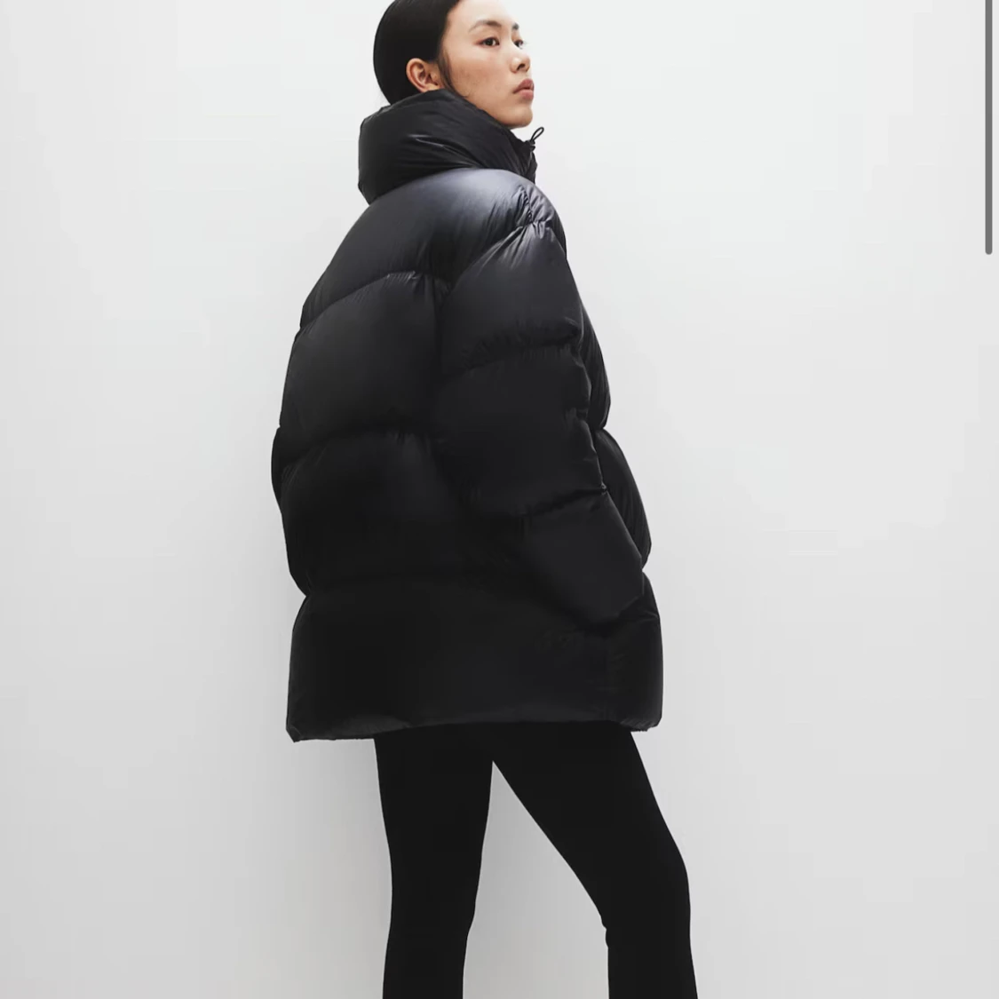 Svart oversized pufferjacka - 91