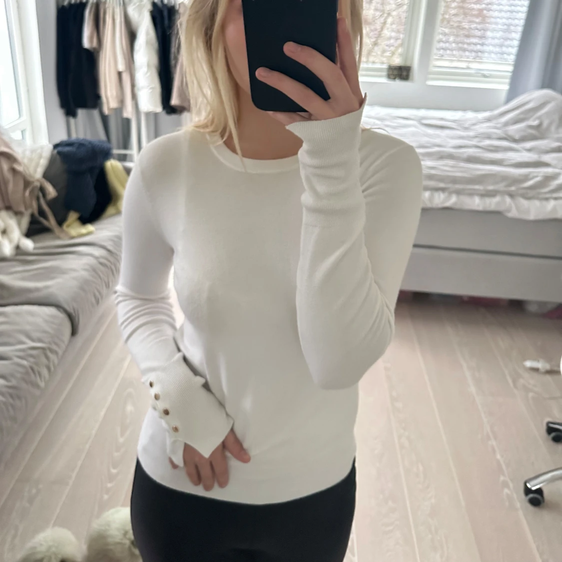 Vit långärmad tröja från Zara - 90