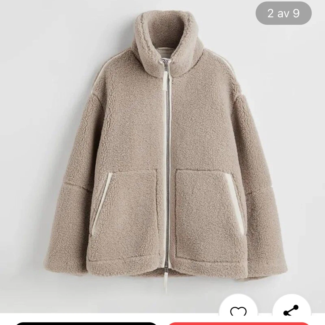 Beige teddyjacka från Lovely Ran - 90