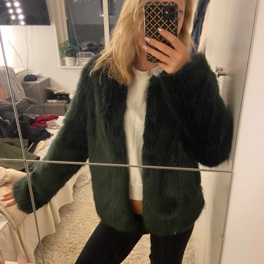 Mörkgrön pälsjacka 🥰 - 91