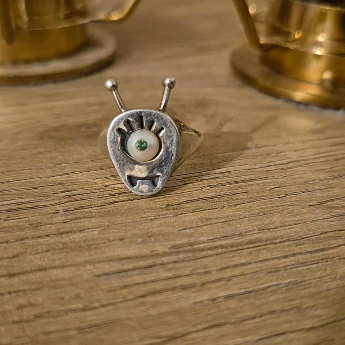 Unik silverring med ögonmotiv - 90