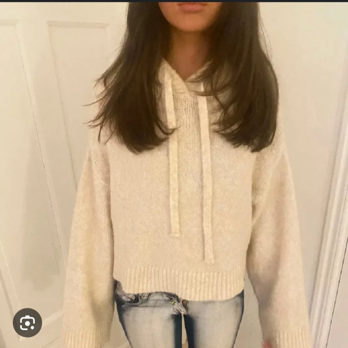 Stickad hoodie  - 90