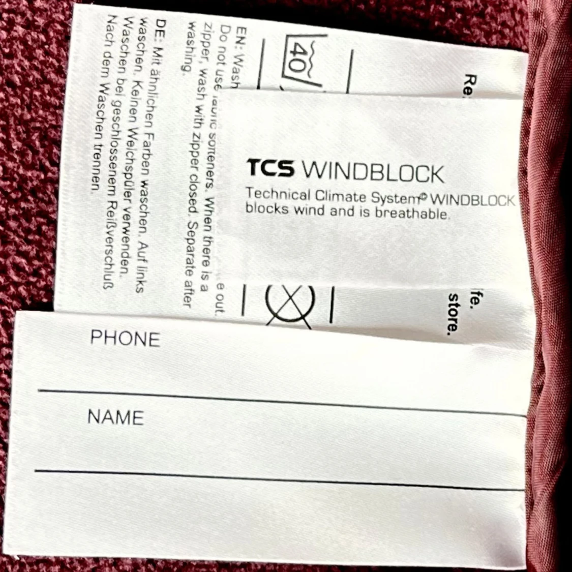 Vinröd vindjacka från Everest till ungdom - 91