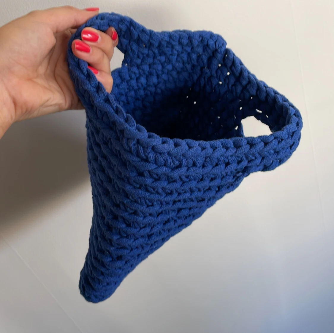 Virkad väska - Cobalt Blue - 90