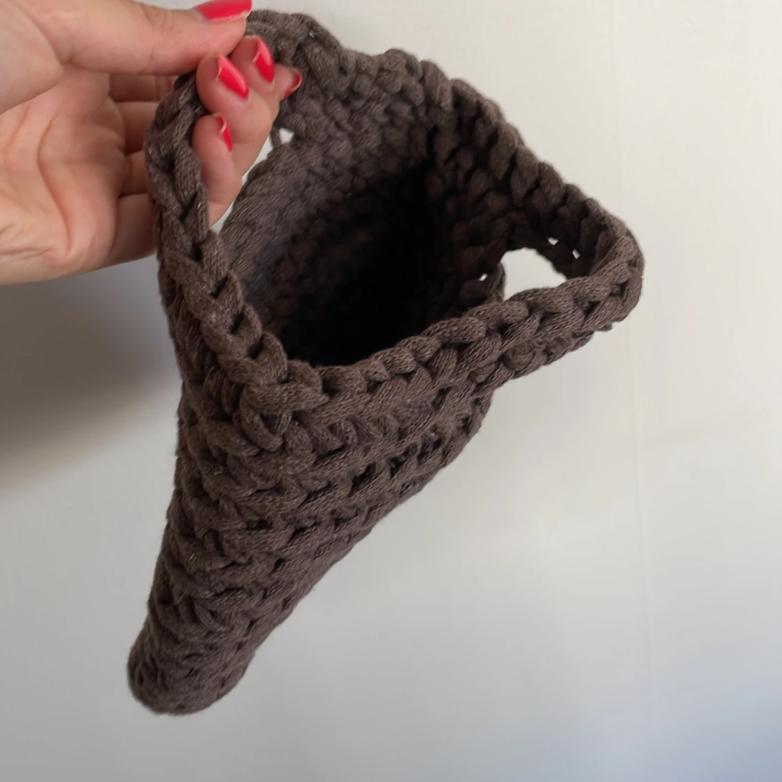 Virkad väska - Brun - 90