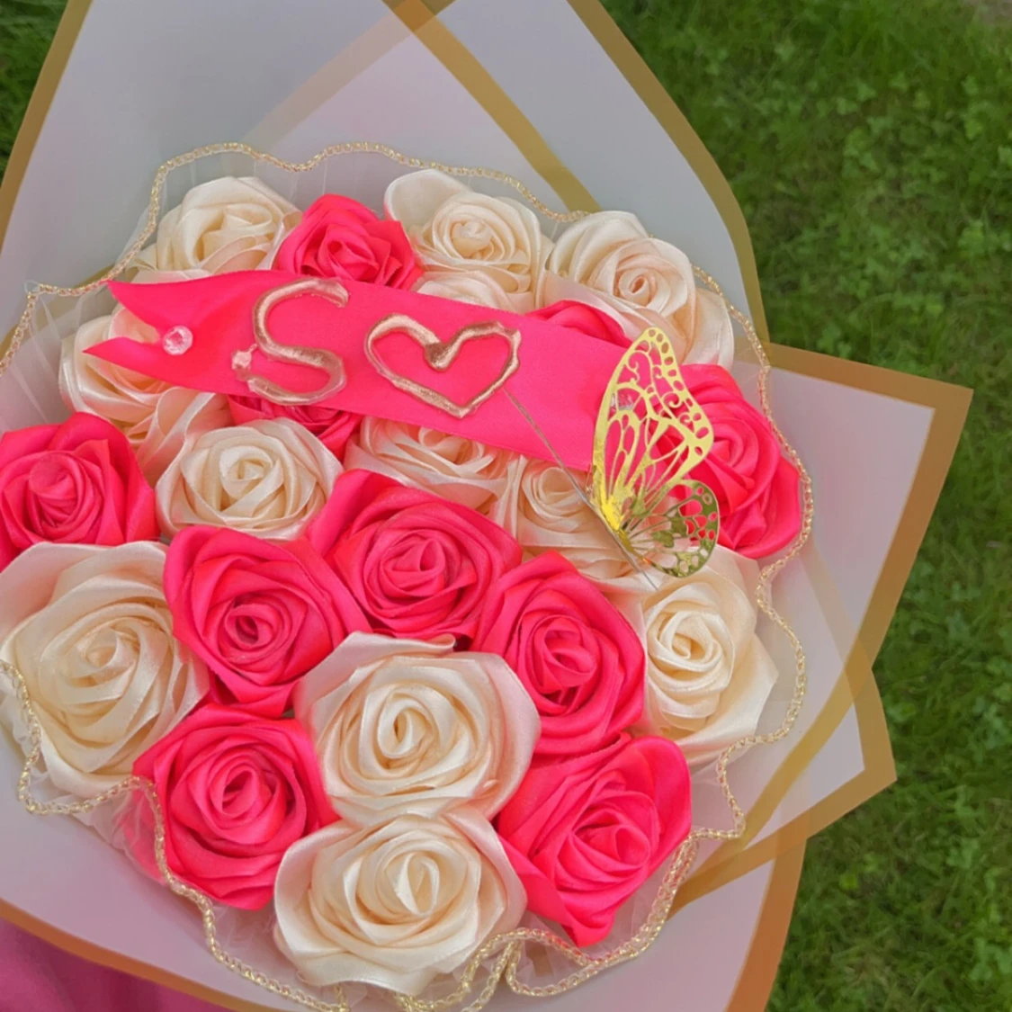 Rosa rosbukett  - 90