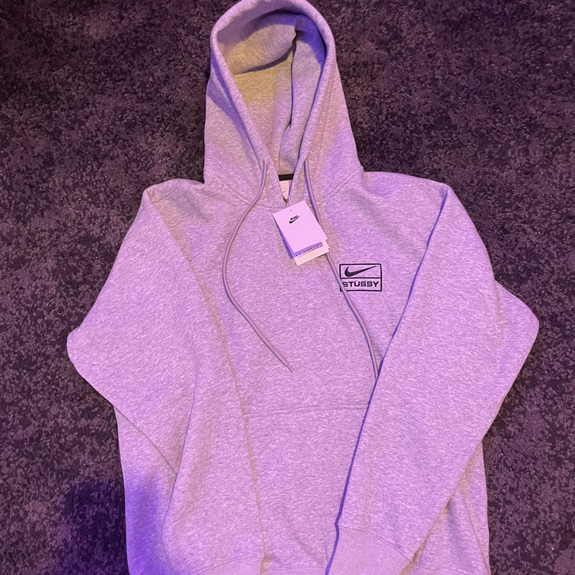 Stussy x Nike grå Hoodie