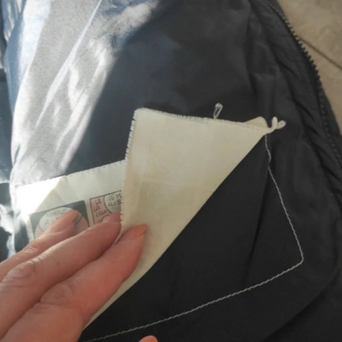 Grå/grå dunjacka med knäppning - 1