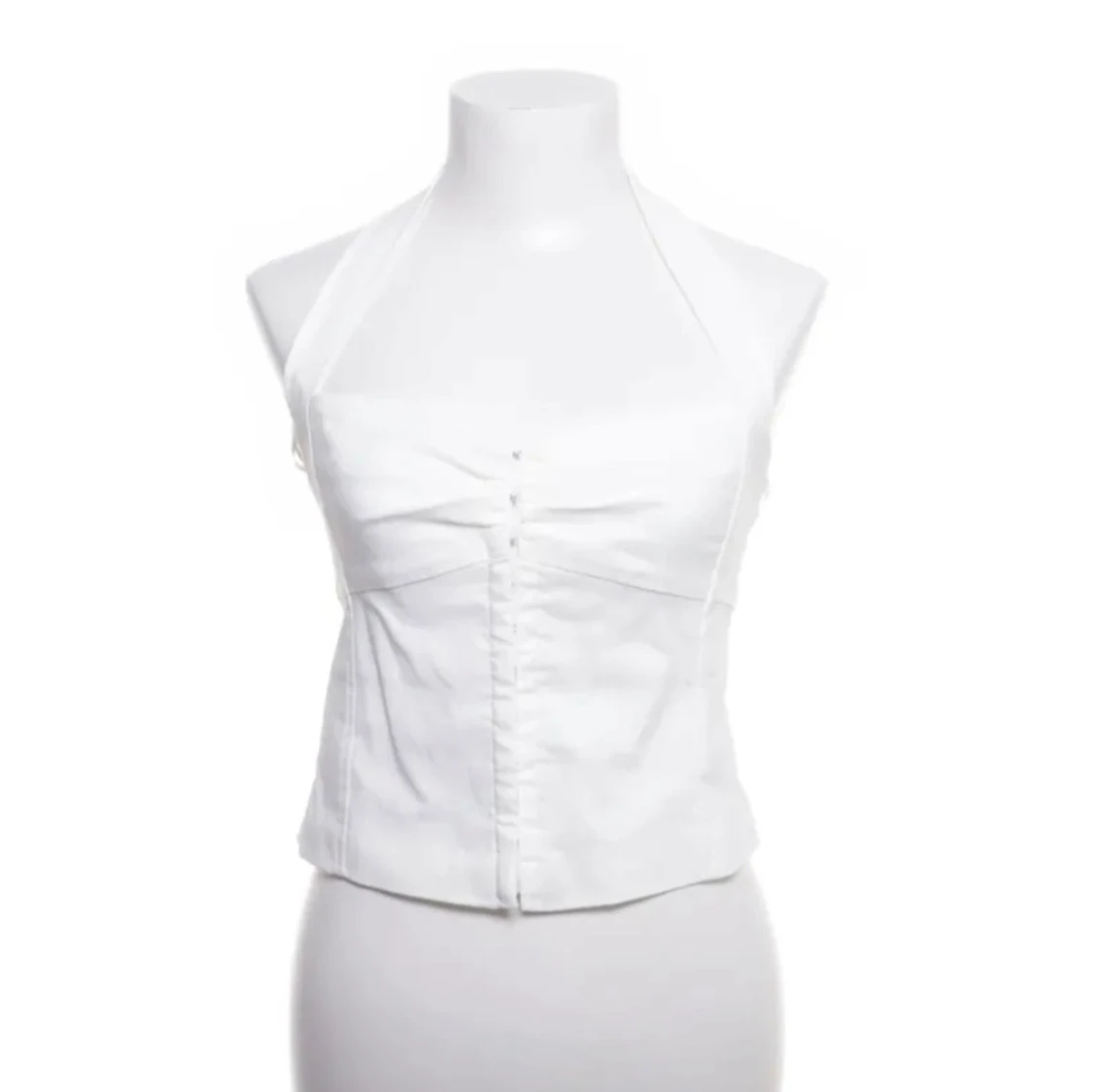 Vit halterneck korsett
