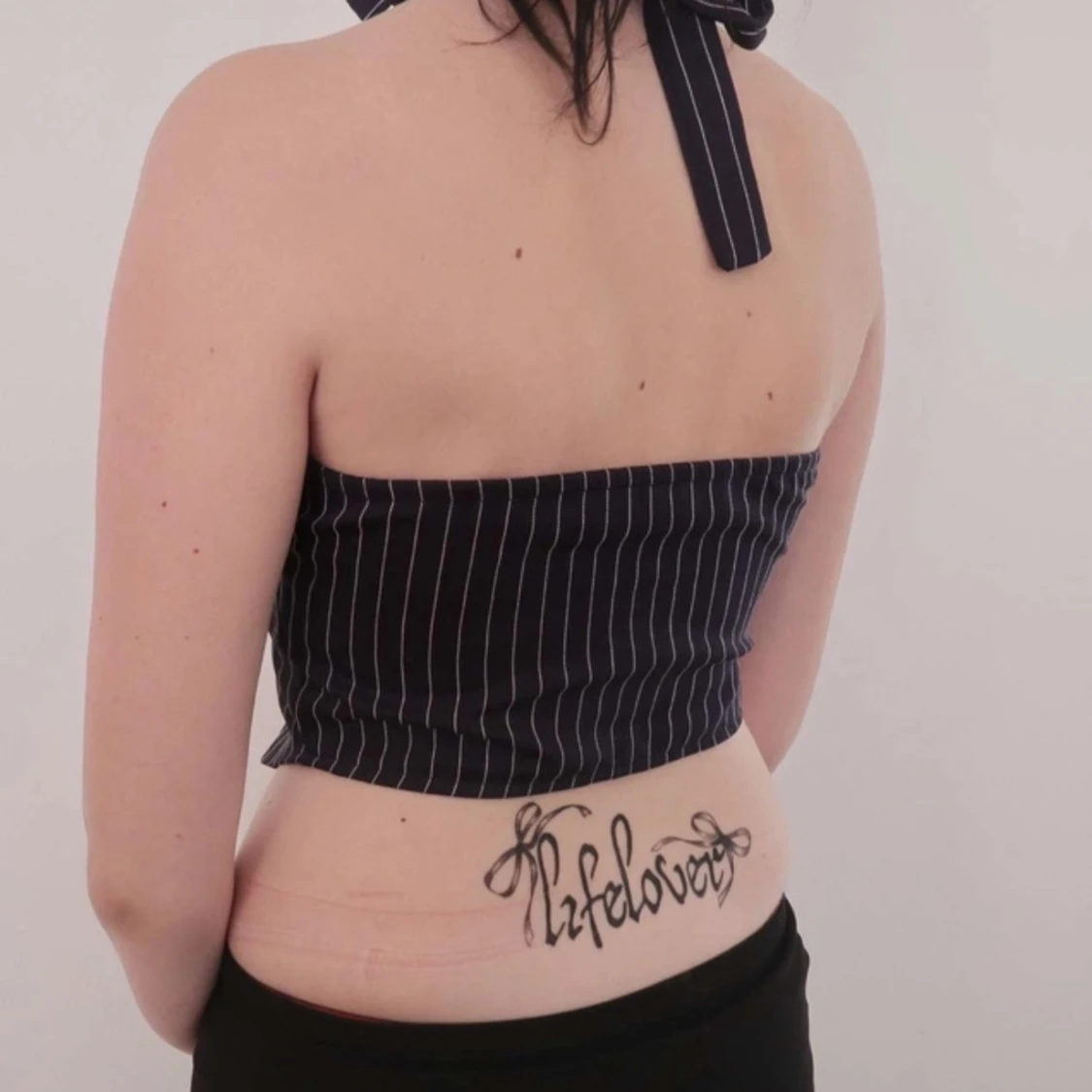 Svart randig topp - 90