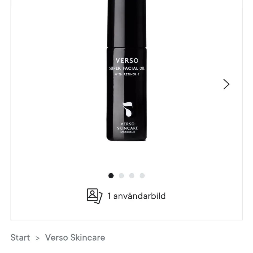 Verso super facial oil helt oöppnad hjälper mamma att sälja den hon fick den i födelsedagspresent men hon har redan en annan så vi säljer denna. Tveka inte på att höra av dig vid funderingar. Pris går att diskutera!! Nypris 1250kr. Skönhet.