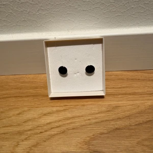 Svarta örhängen - Säljer ett par stilrena svarta örhängen. Perfekta för både vardag och fest. De är små och diskreta, vilket gör dem lätta att matcha med olika outfits.