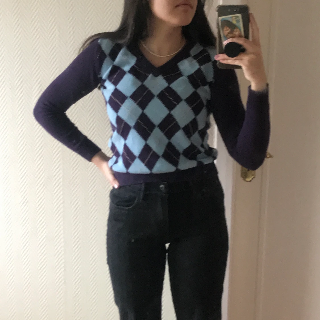 Vintage tröja med snyggt mönster