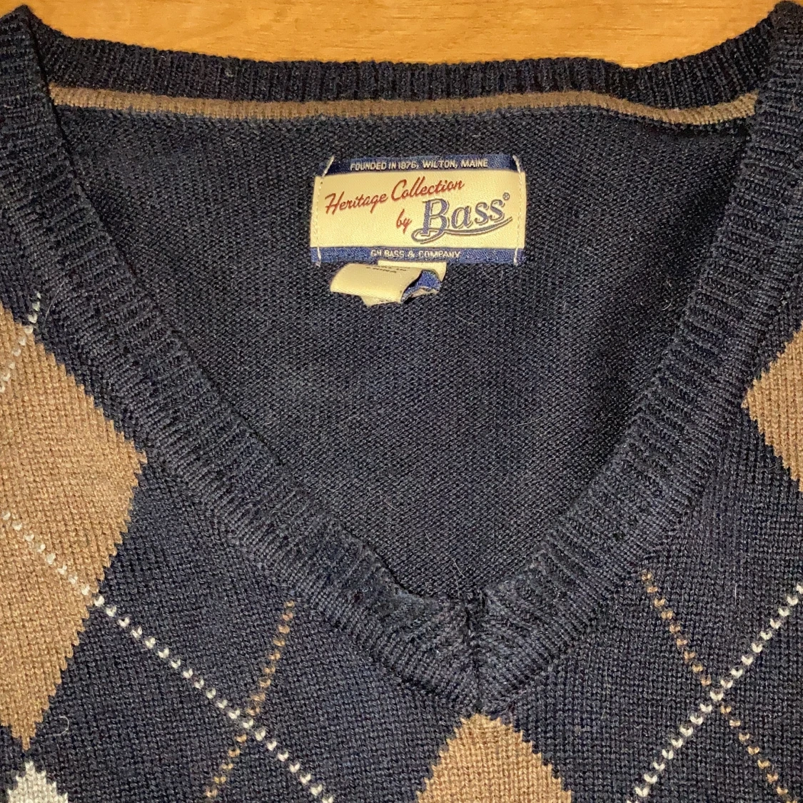 ARGYLE STYLE BLUE SWEATER - 90