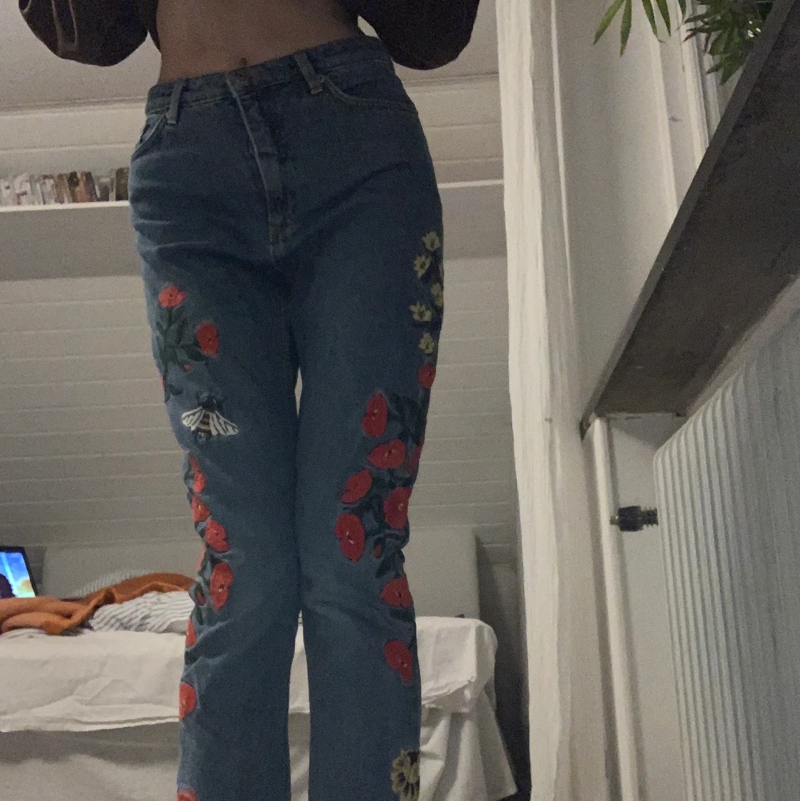 Broderade jeans  - 90