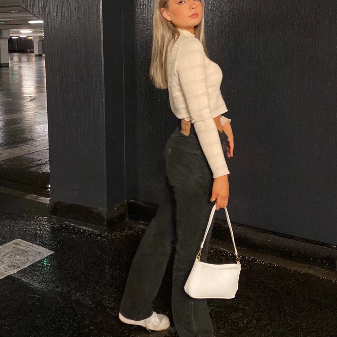 vit handväska  - 90