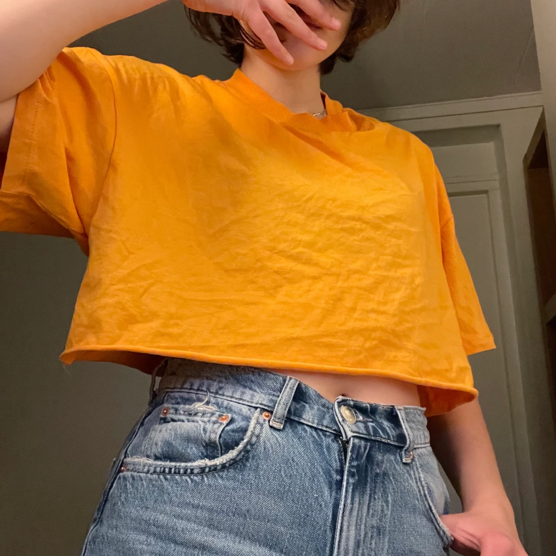 Orange crop top  - 90
