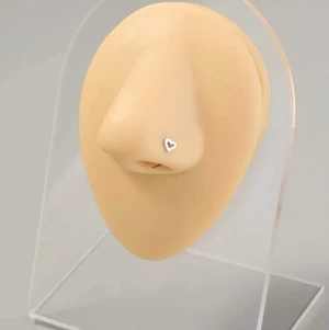Näspiercing hjärta - Säljer denna fina hjärt näspiercing aldrig använd i färgen silver 