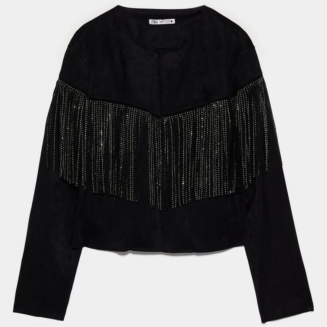 Glittrig mocka jacka/kofta