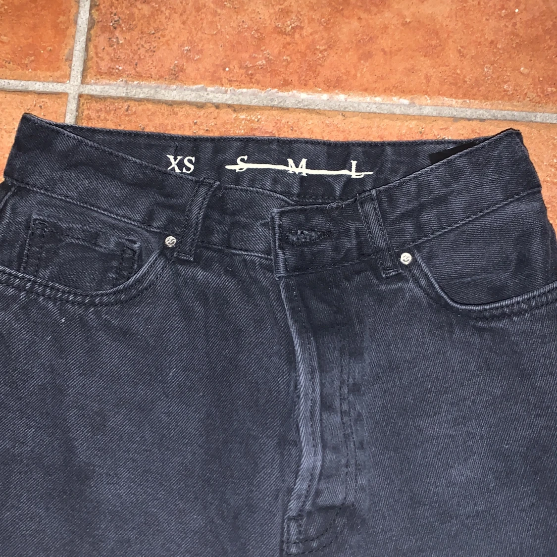 Black straight leg jeans  - 90