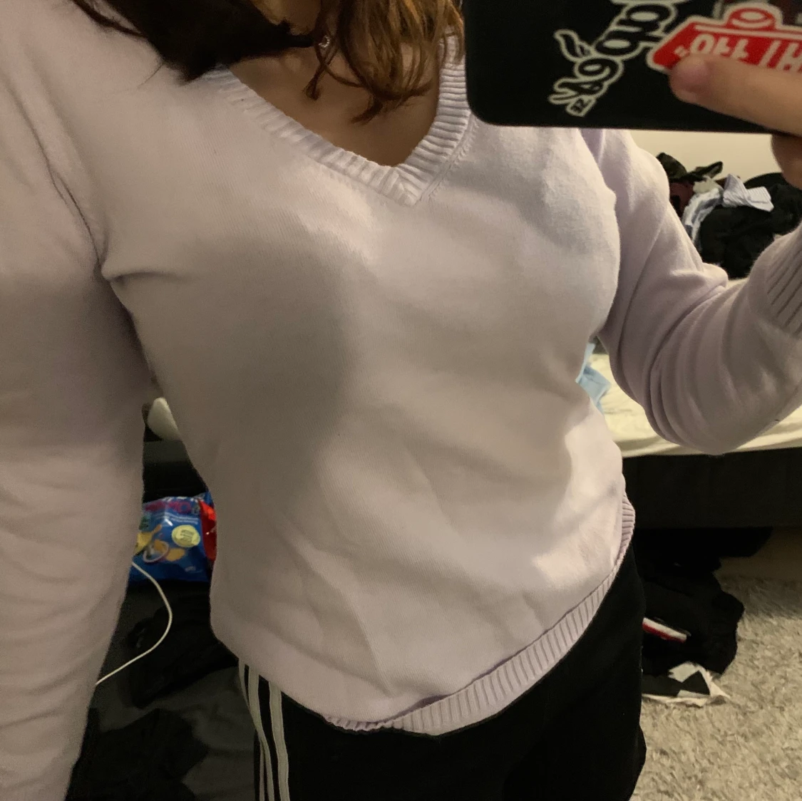 Lila långärmad tröja 