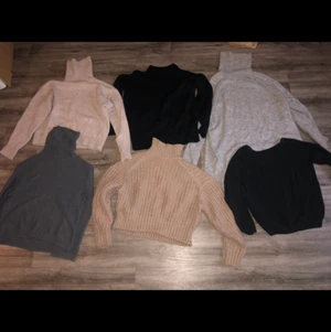 6 stycken stickade tröjor 200kr för ALLA - Stickade tröjor från bl.a. H&M, Lager157 och NA-KD strl XS/S och den gråa strl L