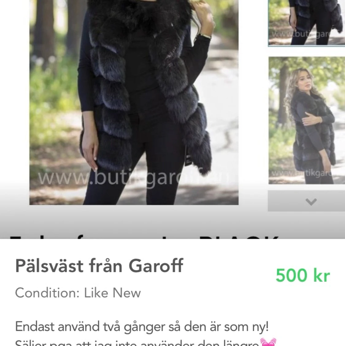 Pälsväst fake päls  - 90